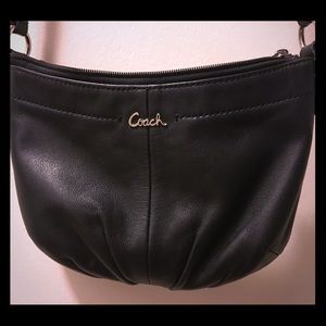 Coach leather pleated crossbody
